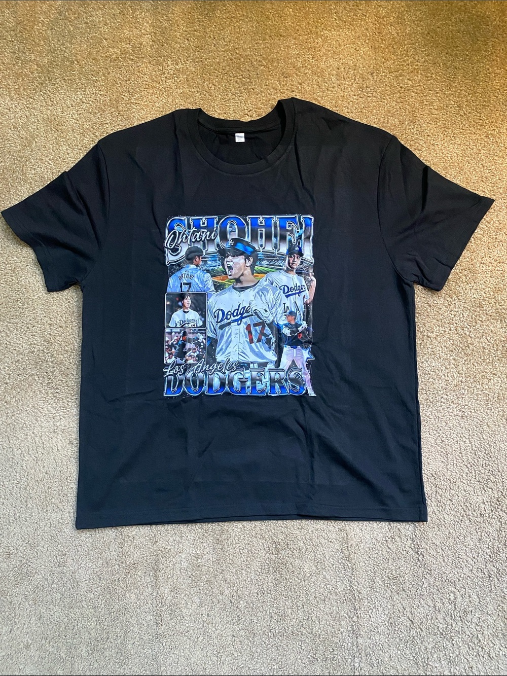 Shohei Ohtani Los Angeles Dodgers Black Graphic Short Sleeve Tee